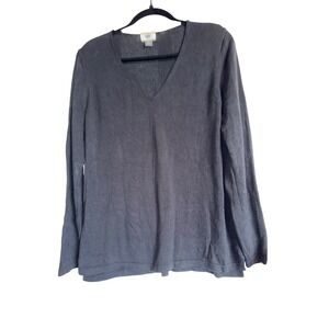 Old Navy Women's Long Sleeve V Neck Sweater Black Lightweight Everyda‎